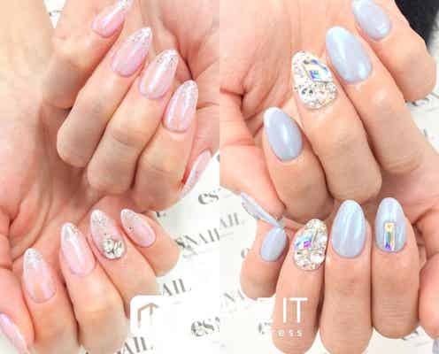 2020年ヒットの予感!うる艶オーロラヴェールネイル|オフィスにもぴったりな上品デザイン