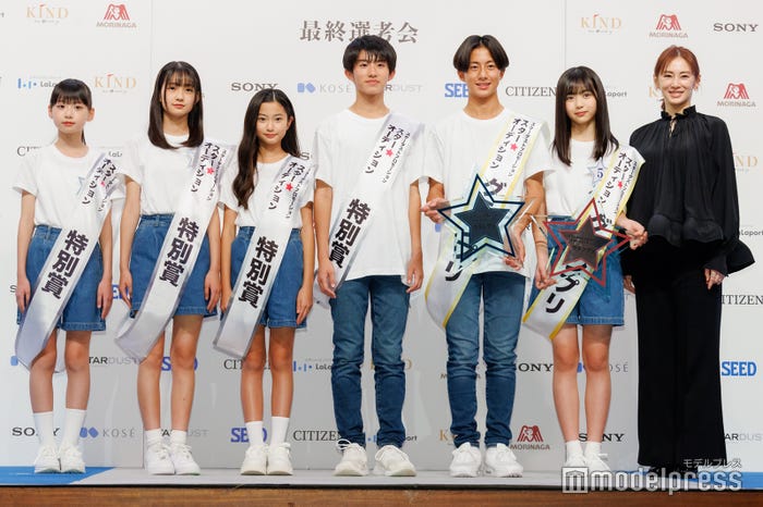 畠桜子さん、里優愛さん、稲垣爾音さん、畑駿平さん、佐藤来未登さん、原田花埜さん、北川景子(C)モデルプレス