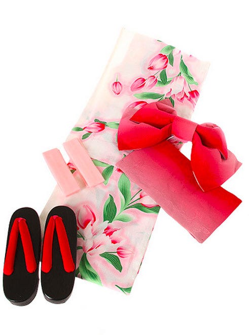 チューリップ柄浴衣4点セット「fifth」8,900円(税込)/画像提供:fifth