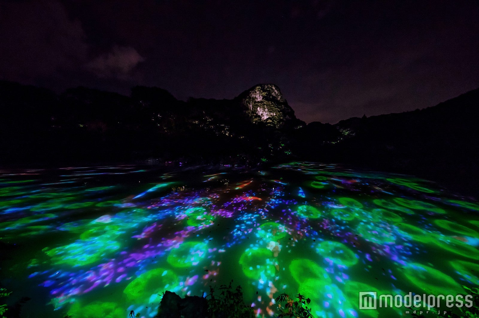 池泉回遊式庭園ならではの演出／画像提供：御船山観光ホテル