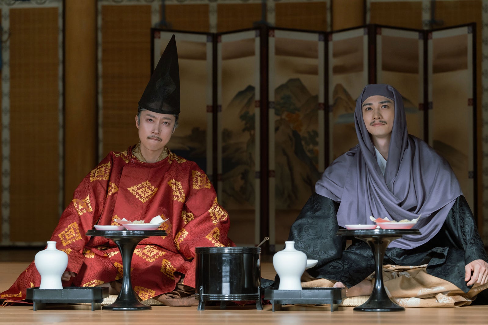 金田哲、町田啓太「光る君へ」最終話（C）NHK