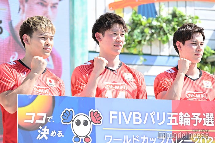 西田有志選手、石川祐希選手、高橋藍選手(C)モデルプレス