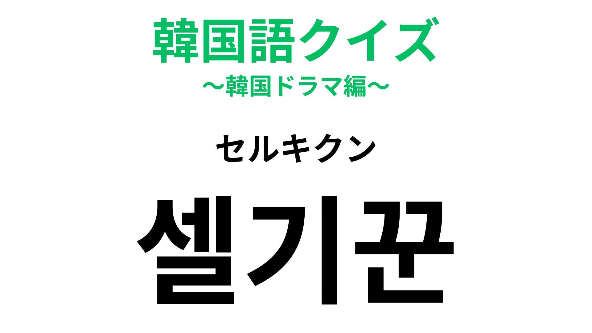 【韓国語クイズ】「셀기꾼（セルキクン）」の意味は？自撮りについての韓国語！