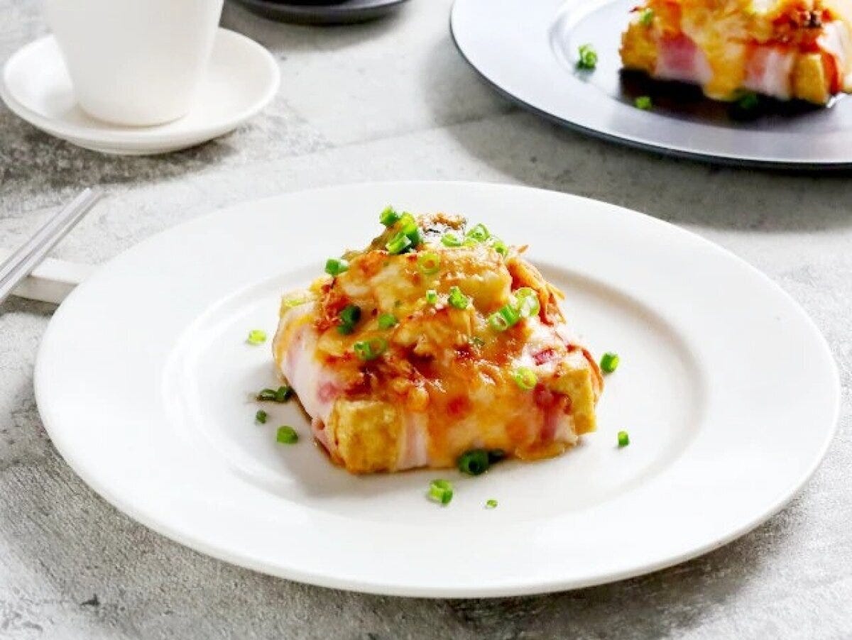 ベーコン巻きキムチ厚揚げ