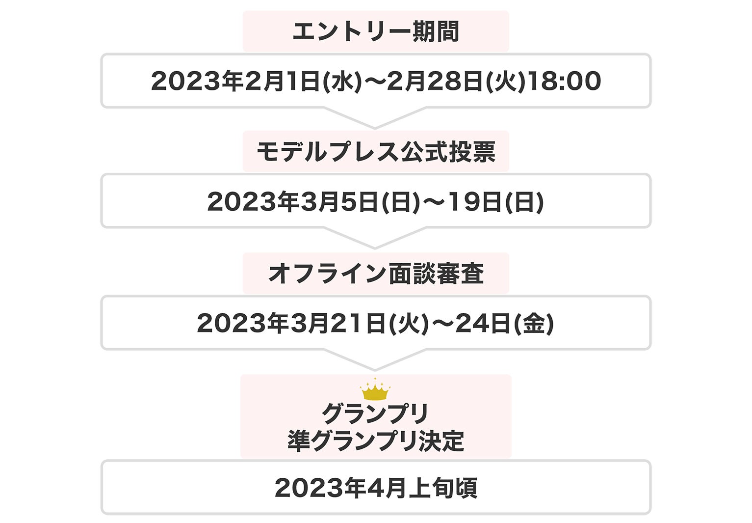 「K-1 GIRLS 2023 × ミスモデルプレス オーディション」スケジュール（C）モデルプレス