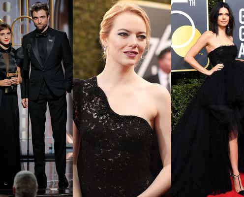 ゴールデン・グローブ賞、黒ドレスでセクハラに抗議 エマ・ワトソン、ケンダル・ジェンナーら集結