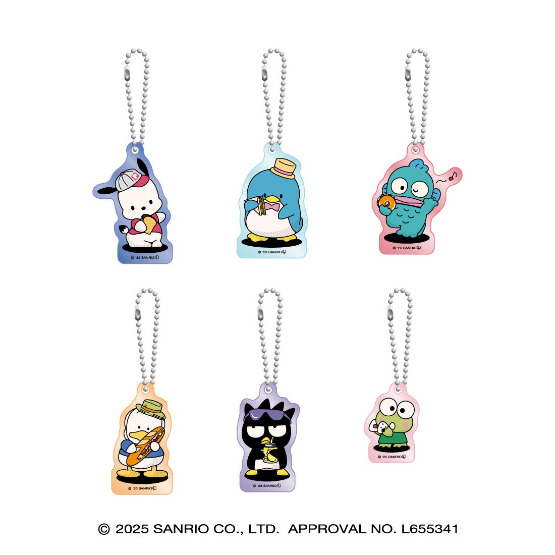 アクリルキーホルダー（ランダム6種）税込770円（C）2025 SANRIO CO．，LTD．APPROVAL NO．L655341