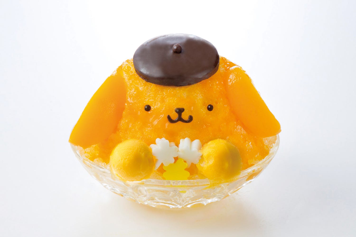 ポムポムプリンがトロピカルなマンゴーかき氷に レモンミルクの香り広がる