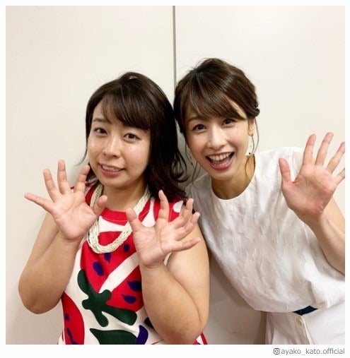 加藤綾子、“カトパン似”餅田コシヒカリと再共演 2ショットに反響