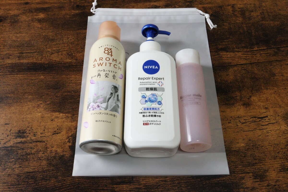 トラベルビニール巾着ポーチセット（fun