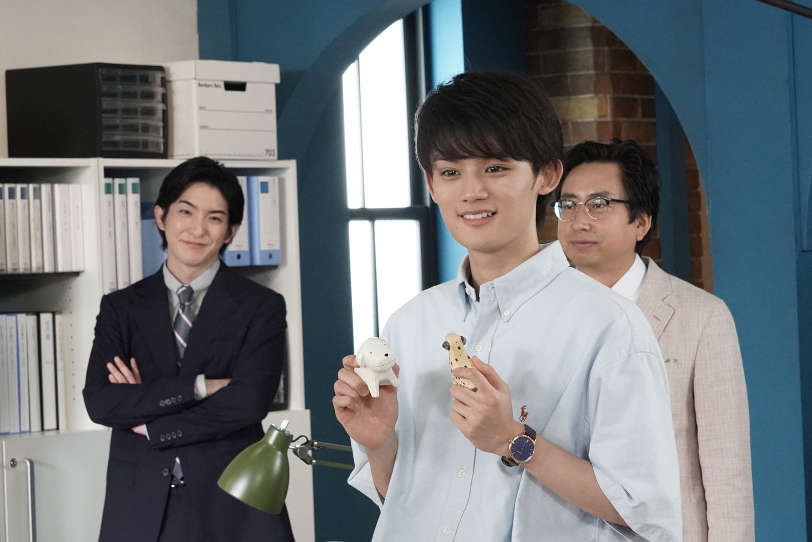 （左から）前田公輝、藤原大祐、おいでやす小田「転職の魔王様」第7話より（C）カンテレ