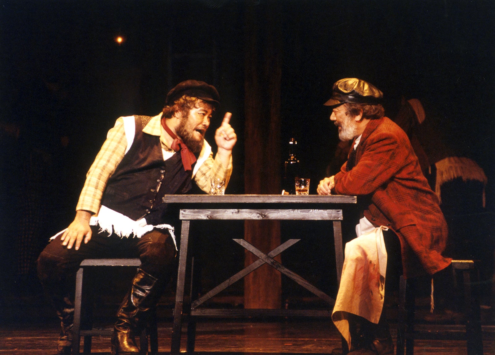 西田敏行さん、上條恒彦／平成10年8～9月「屋根の上のヴァイオリン弾き」馬車の上にて西田敏行さん