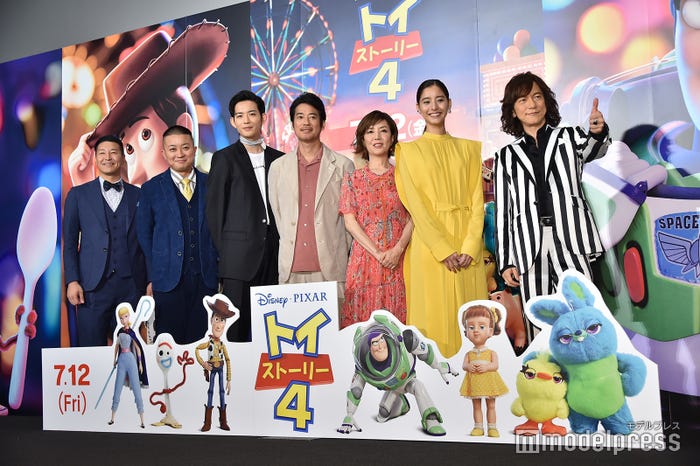 (左から)チョコレートプラネット、竜星涼、唐沢寿明、戸田恵子、新木優子、ダイアモンド ユカイ(C)モデルプレス