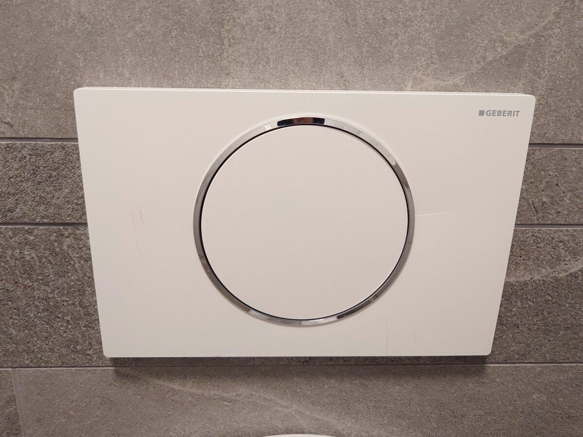 押し込むタイプの水洗ボタン