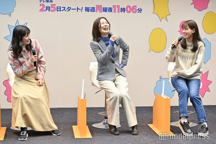 (左から)関水渚、朝日奈央、石井杏奈(C)モデルプレス