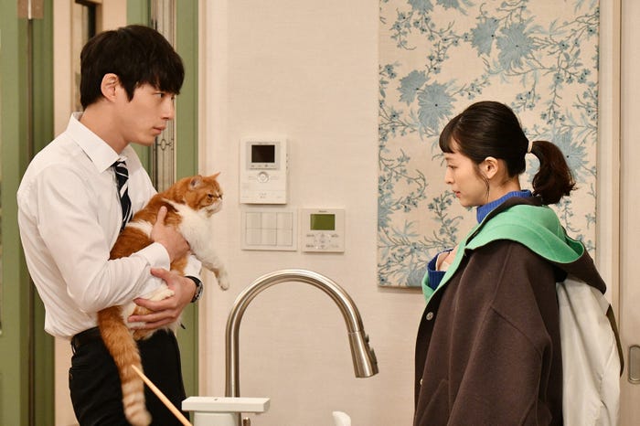 坂口健太郎、清野菜名/「婚姻届に判を捺しただけですが」第9話より(C)TBS