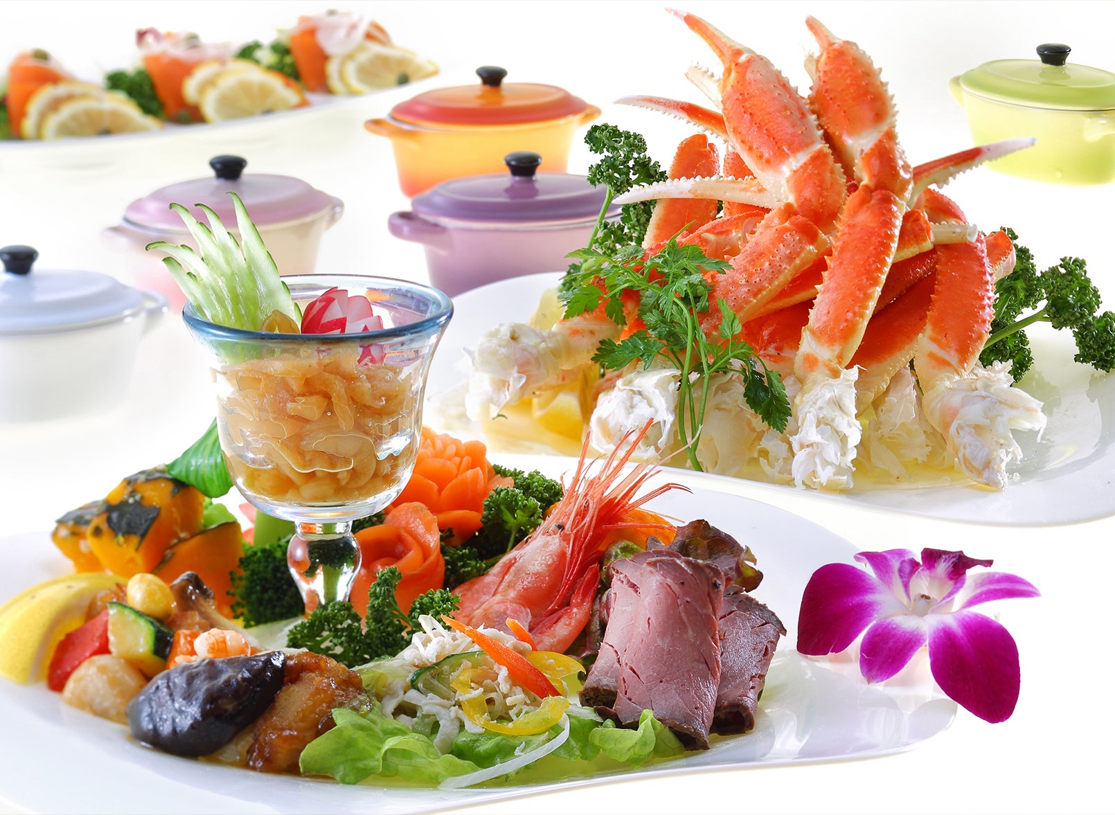 夕食ブッフェ料理イメージ／画像提供：あさやホテル