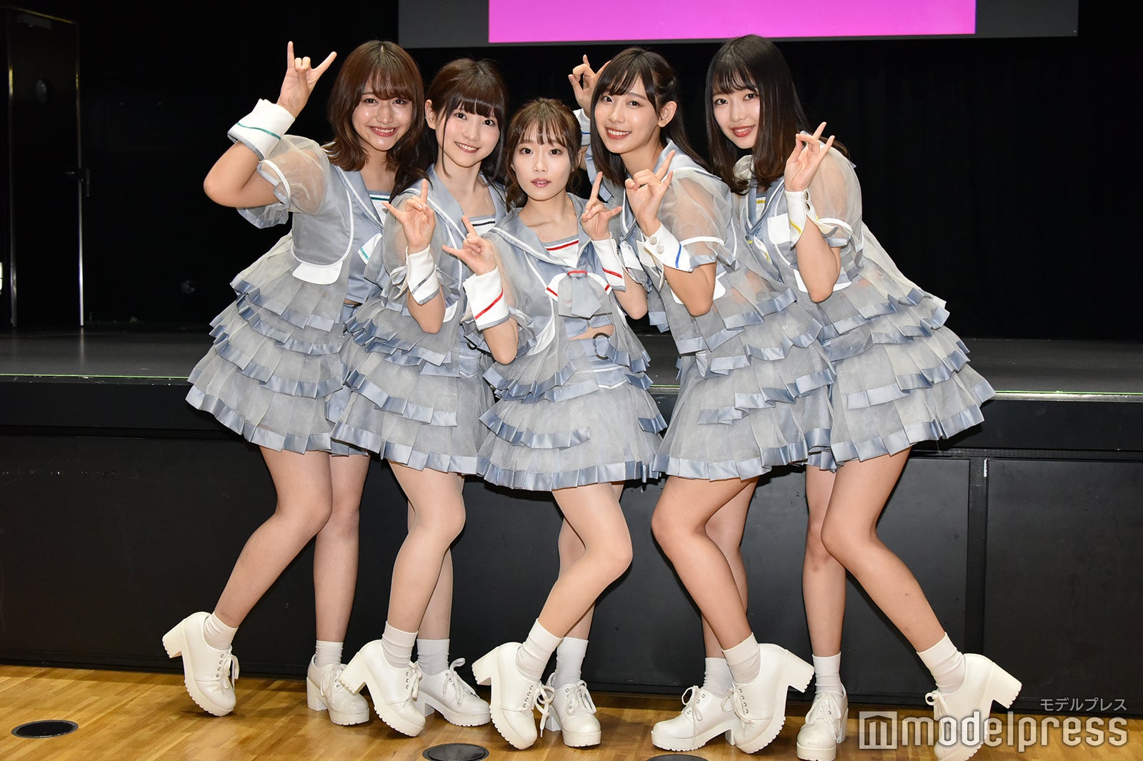 ＃ババババンビ（左から）池田メルダ、小鳥遊るい、岸みゆ、水湊みお、吉沢朱音（C）モデルプレス