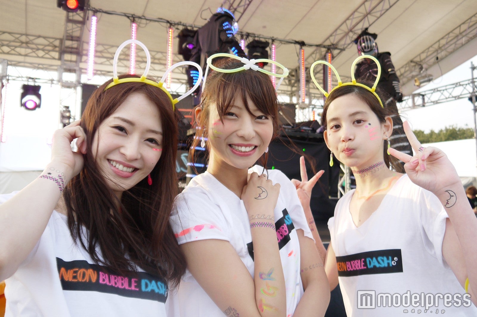 （左から）梅本静香、永田レイナ、金城茉奈（C）TOKYO GIRLS RUN