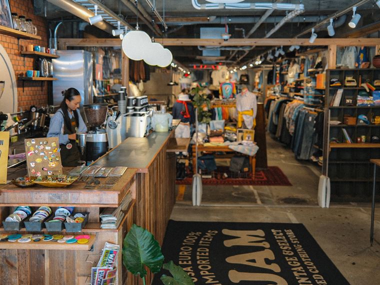「古着屋JAM」 心斎橋店内に本格コーヒースタンド