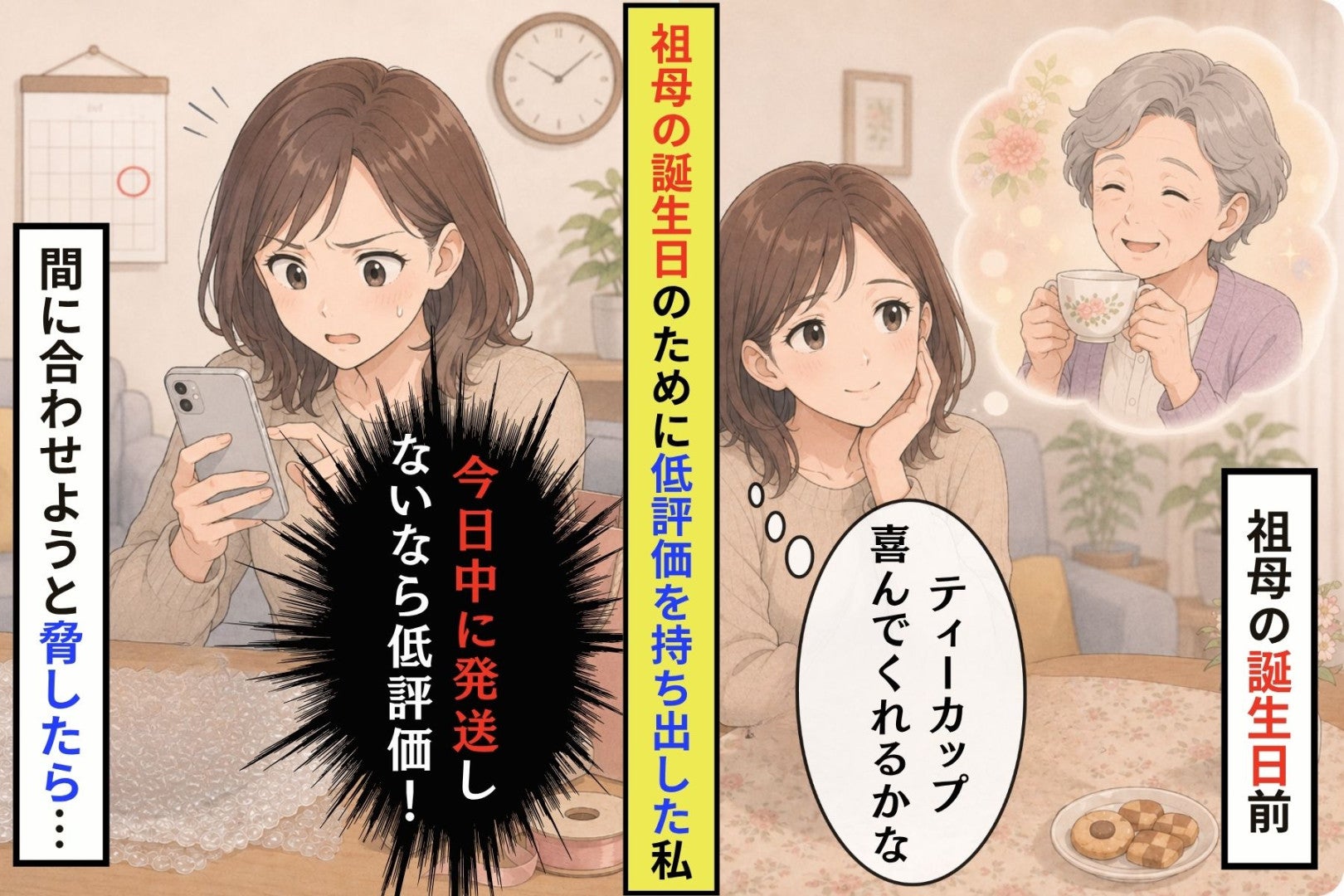 祖母の誕生日を理由に低評価を持ち出した私へ、事務局から届いた案内