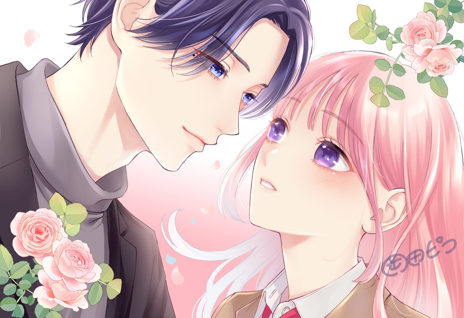 「黒崎さんの一途な愛がとまらない」イラスト（C）岡田ピコ／COMICポラリス（C） NTV