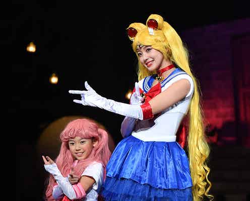朝比奈彩“奇跡の9頭身”でセーラームーンを完全再現 ちびうさ&タキシード仮面と夢コラボ