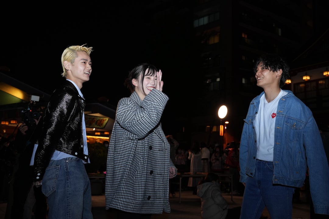 能勢倫、三原羽衣、中村榛「オオカミちゃんとオオカミくんには騙されない」（C）AbemaTV, Inc.