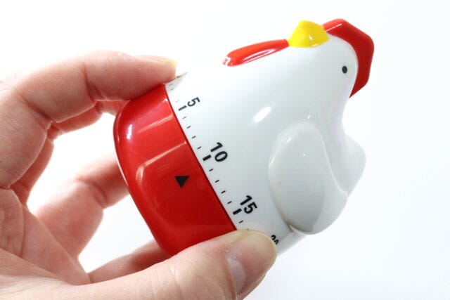 ダイソー　アナログキッチンタイマー（ニワトリ）　使い方　誤差