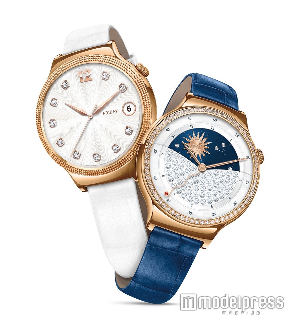 「HUAWEI WATCH Elegant（ホワイト）」61,800円（税抜）、「HUAWEI WATCH Jewel（ブルー）」72,800円（税抜）／2016年6月17日発売