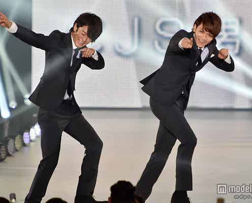 大倉士門&藤田富、全力“ランニングマン”で3万6千人興奮<関コレ2015A/W>