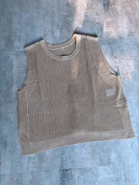 coca　クロスチェーン・ニットジレ　BEIGE