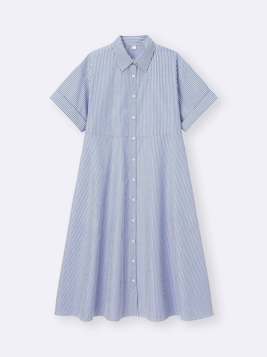 GUのフレアシャツワンピース