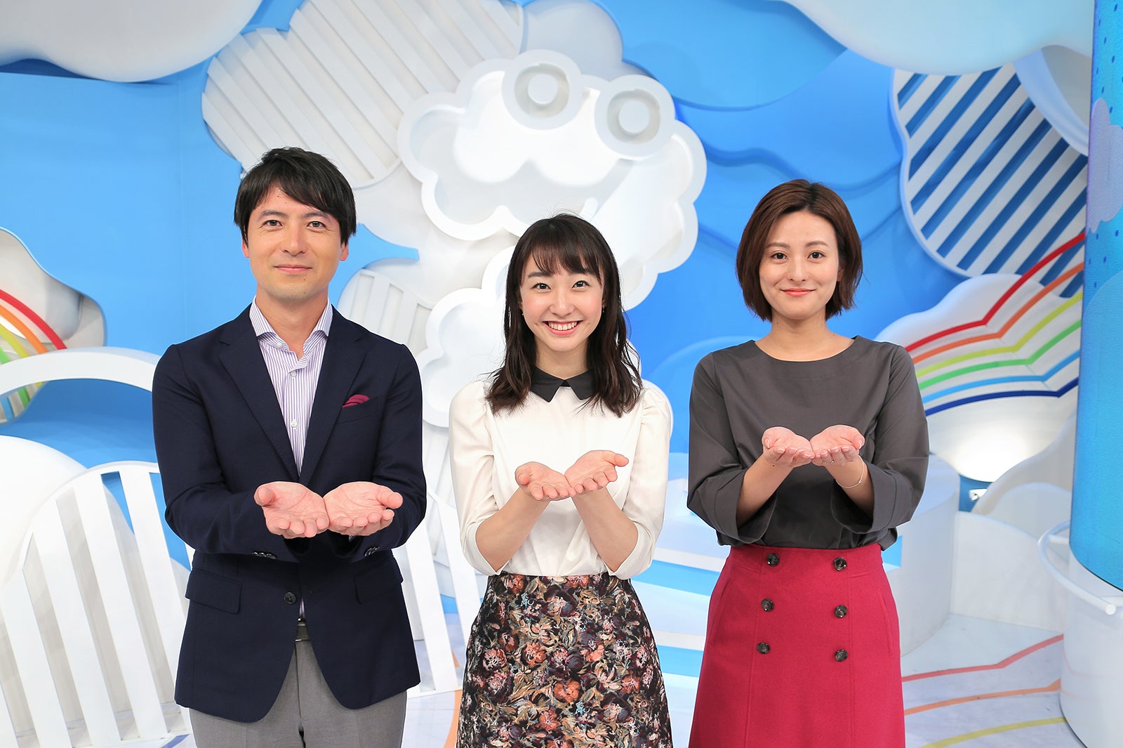 桝太一アナ、杉原凜アナ、徳島えりかアナ （C）日本テレビ