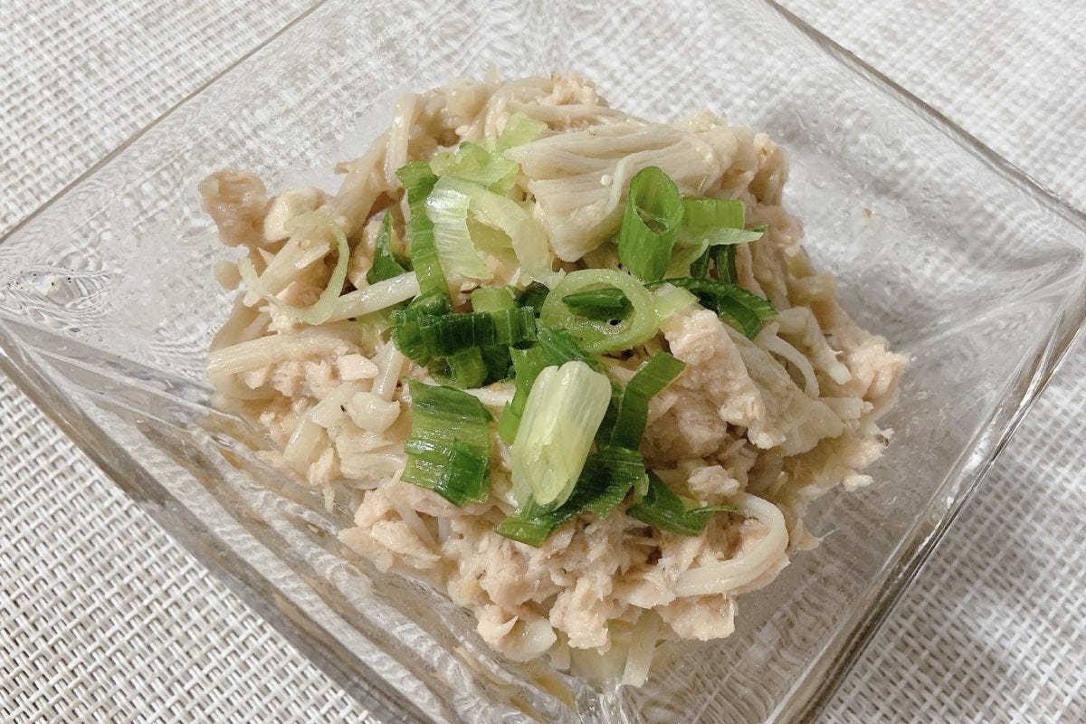 魔法のレンチンえのきのツナ和え