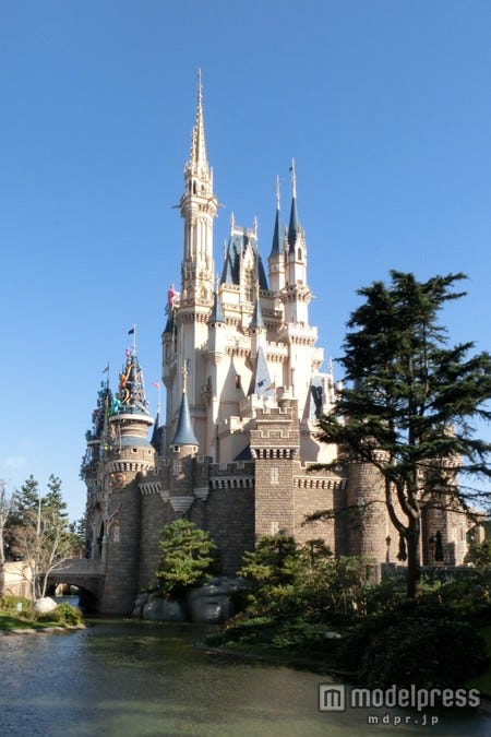 横から見るシンデレラ城も素敵です。