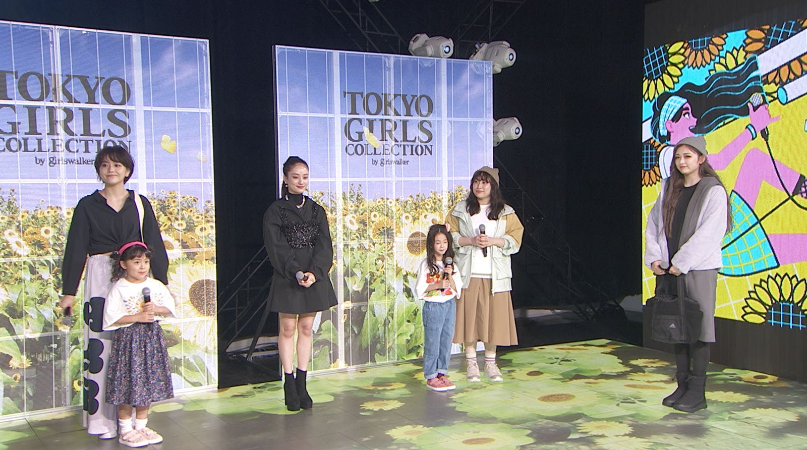 （左から）松井愛莉ペア、谷まりあ、丸山礼ペア、ゆうちゃみ（提供写真）