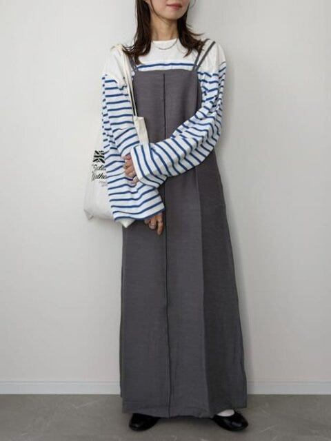 ワンピース　コーデ　体型カバー