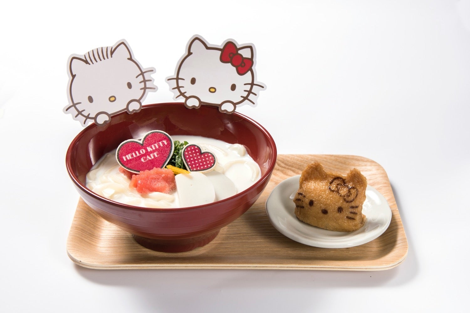 ハローキティいなりも一緒！ゆず香る クリームうどん￥1,180（C）1976，1999，2017 SANRIO CO．，LTD．