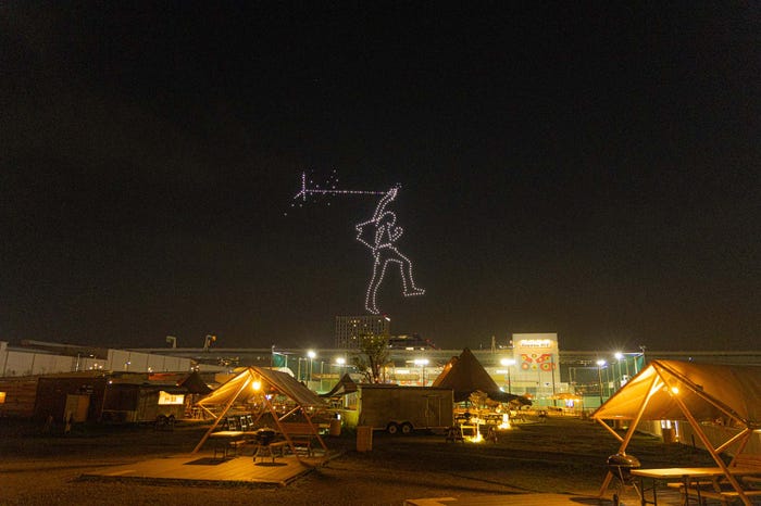 矢沢永吉ドローン発表の様子(提供写真)