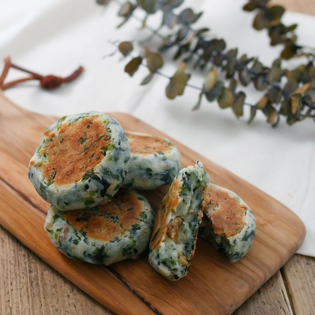 もっちり食感。ほうれん草チーズの米粉パン