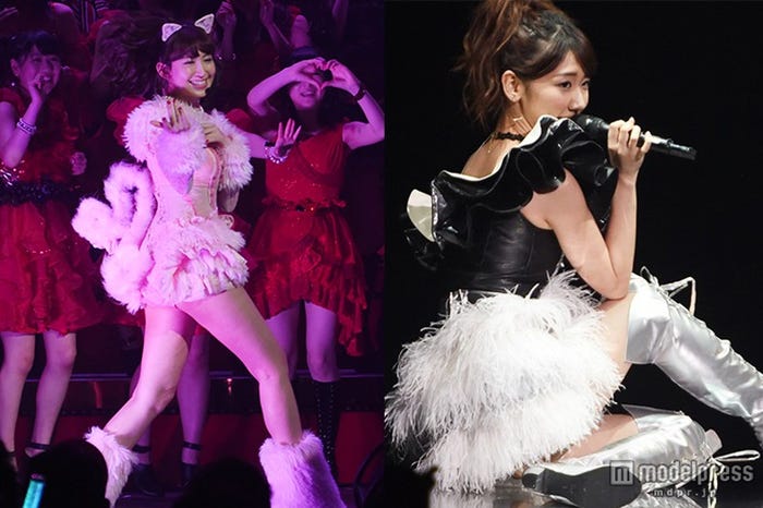 小嶋陽菜(左)×柏木由紀、セクシー対決で誘惑