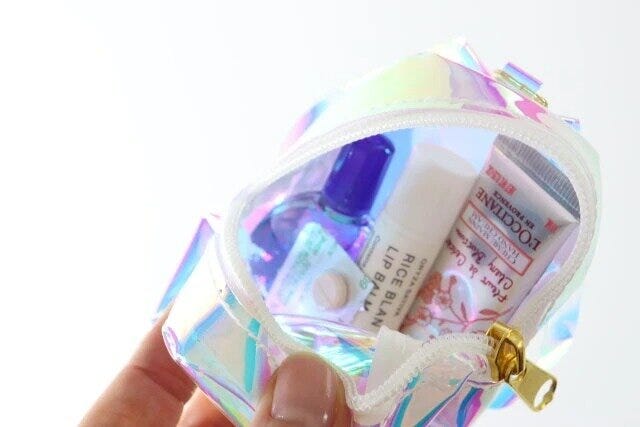 ダイソー　ミニリュックバッグチャーム（オーロラ）