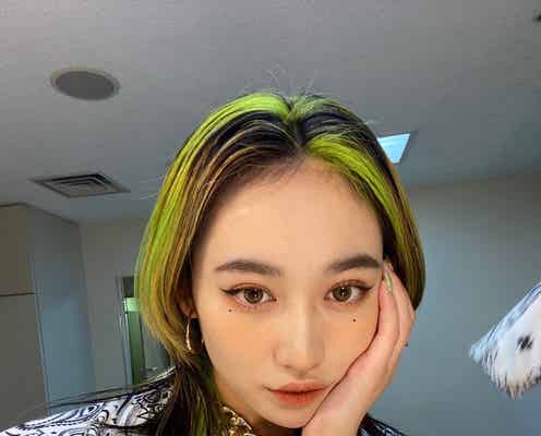 アンジュルム佐々木莉佳子、期間限定“キミドリ”カラーにイメチェン「かっこいい」と絶賛の声