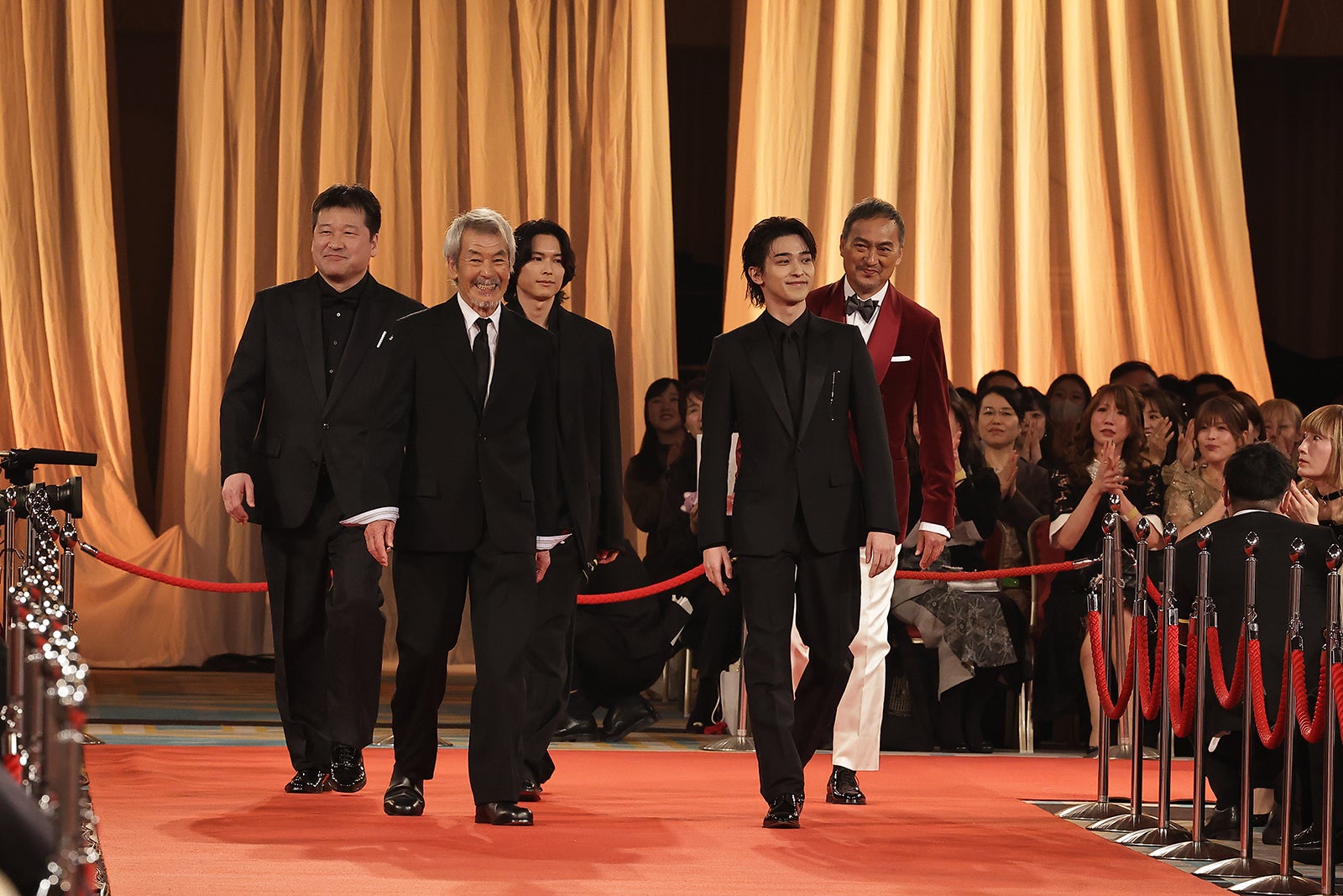 佐藤二朗、田中泯、松村北斗、横浜流星、渡辺謙（C）日本アカデミー協会