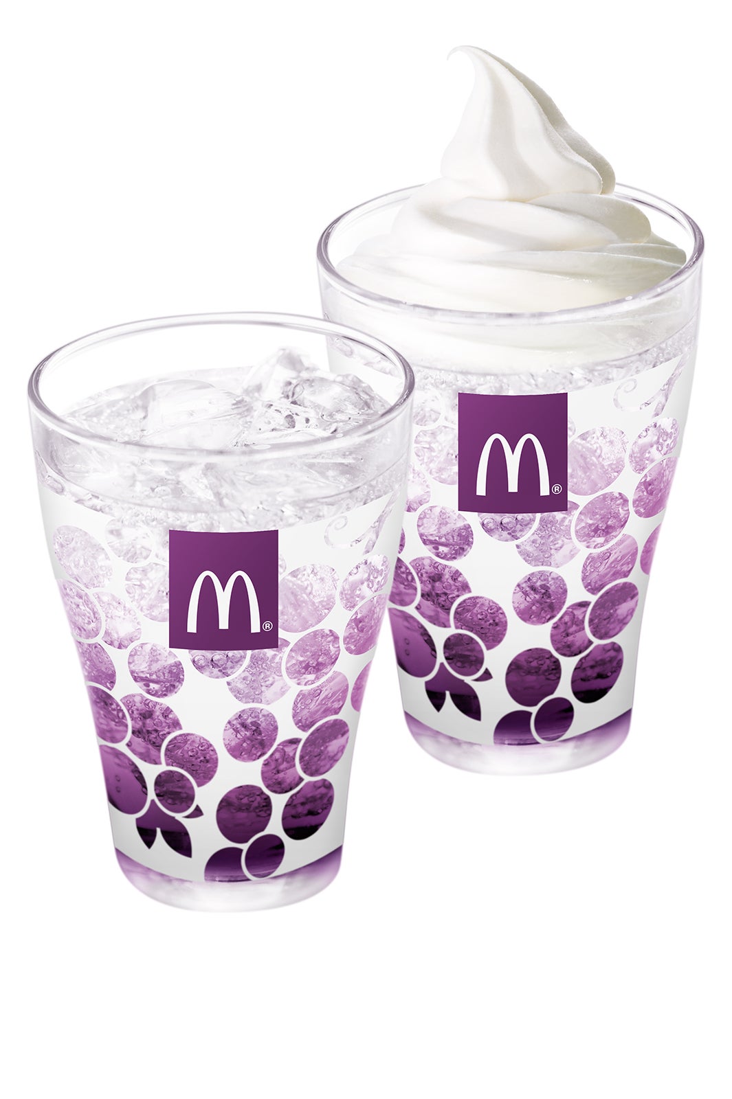 マックフィズ巨峰、マックフロート巨峰／画像提供：日本マクドナルド