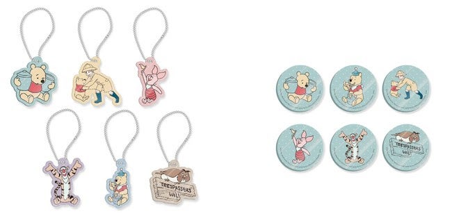 アクリルキーホルダー（ランダム6種）税込825円、アクリルマグネット（ランダム6種）税込715円（C）Disney．Based on the “Winnie the Pooh” works by A．A． Milne and E．H．Shepard．