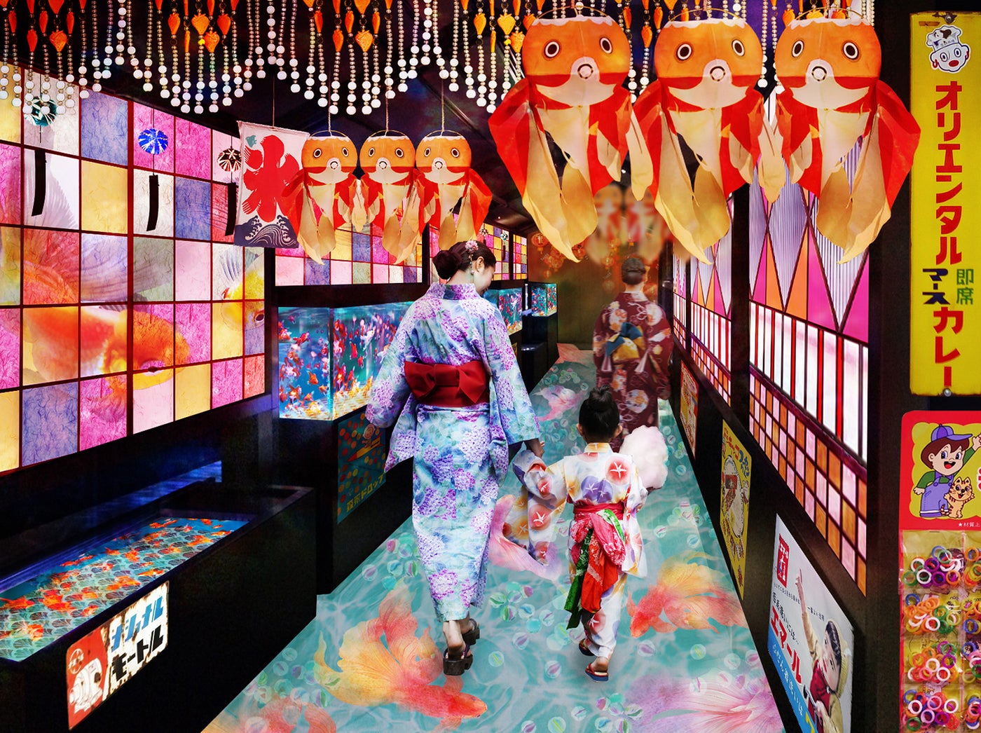 昭和の雰囲気漂う“レトロ可愛い”展示空間（イメージ）／画像提供：オリックス