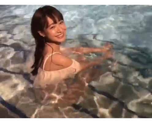 西川瑞希“すけすけ~”な水着で泳ぐ動画「最高にセクシー」と反響