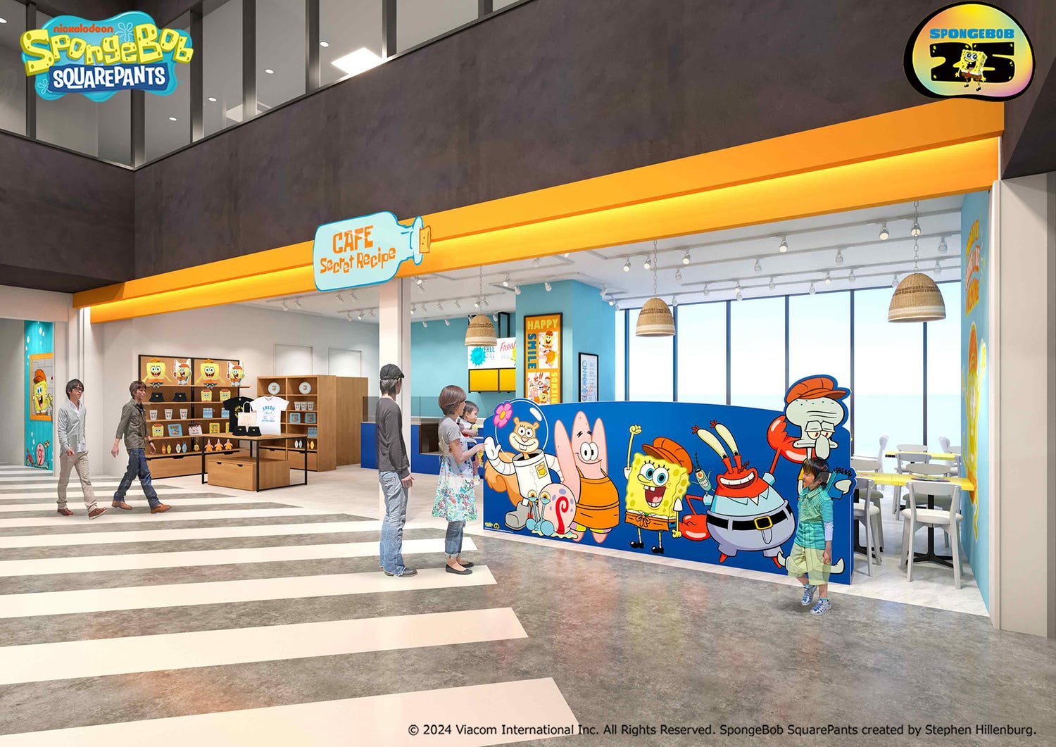 渋谷に『スポンジ・ボブ』テーマカフェ、限定オープン キャラモチーフのサンドやバーガーなど18種